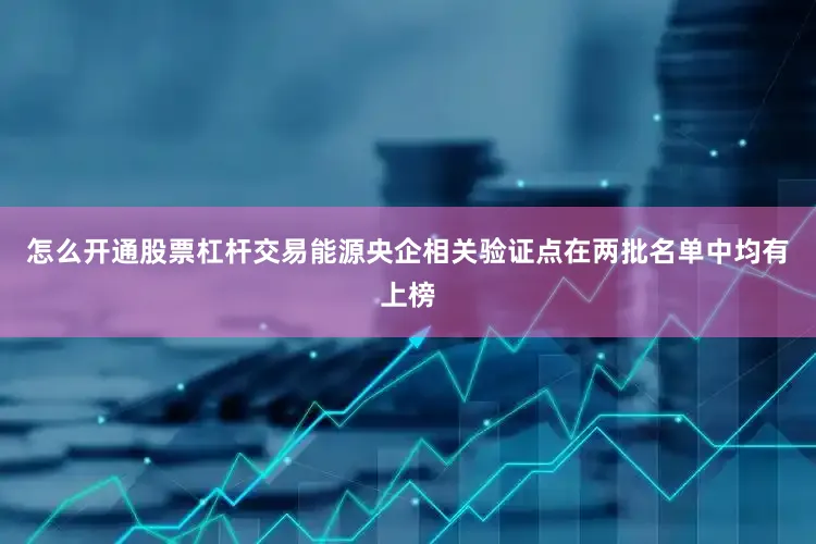 怎么开通股票杠杆交易能源央企相关验证点在两批名单中均有上榜